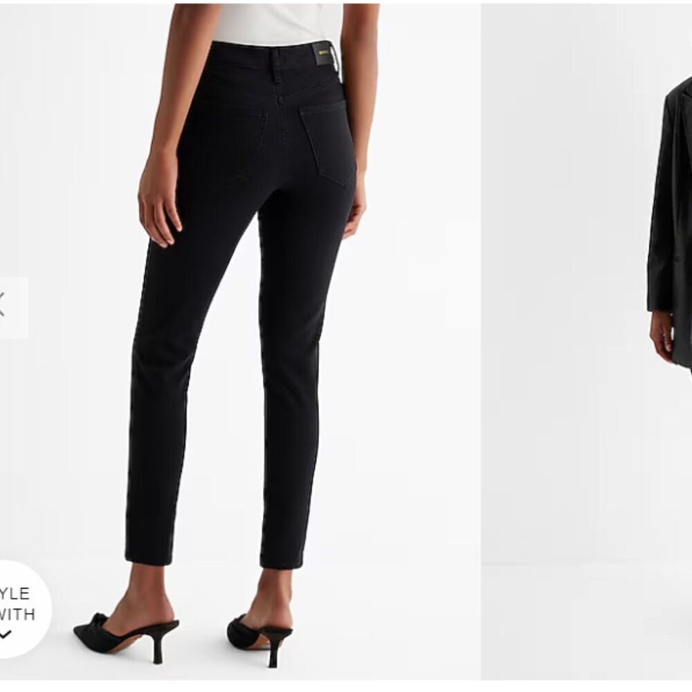 Express Stretch Legging Mid-Rise Black Jeans